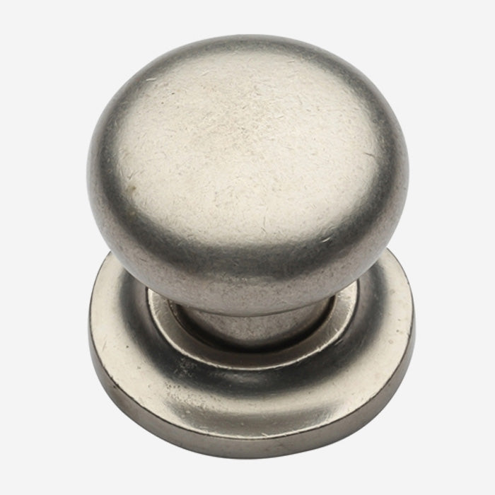 Solid Bronze Round Cabinet Knob with Backplate