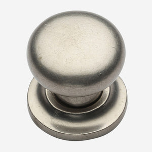 Solid Bronze Round Cabinet Knob with Backplate