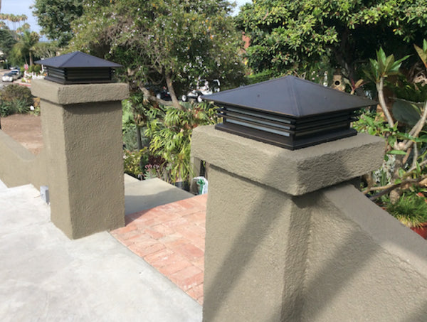 Mariposa Column Light with Louvers