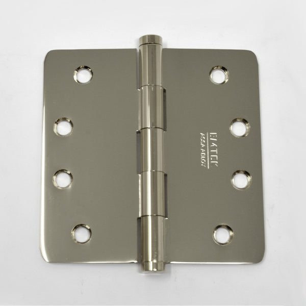 Solid Brass Residential 1/4" Radius Corner Hinge (Pair)