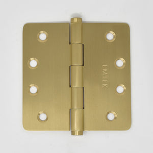 Solid Brass Residential 1/4" Radius Corner Hinge (Pair)
